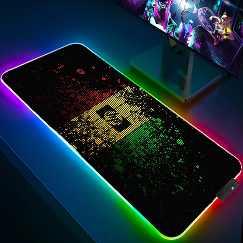 

Коврик для мыши Hp с подсветкой, Настольный коврик для мыши в стиле аниме, Rgb, для геймеров, клавиатуры, компьютера, ноутбука, большой коврик Xxl