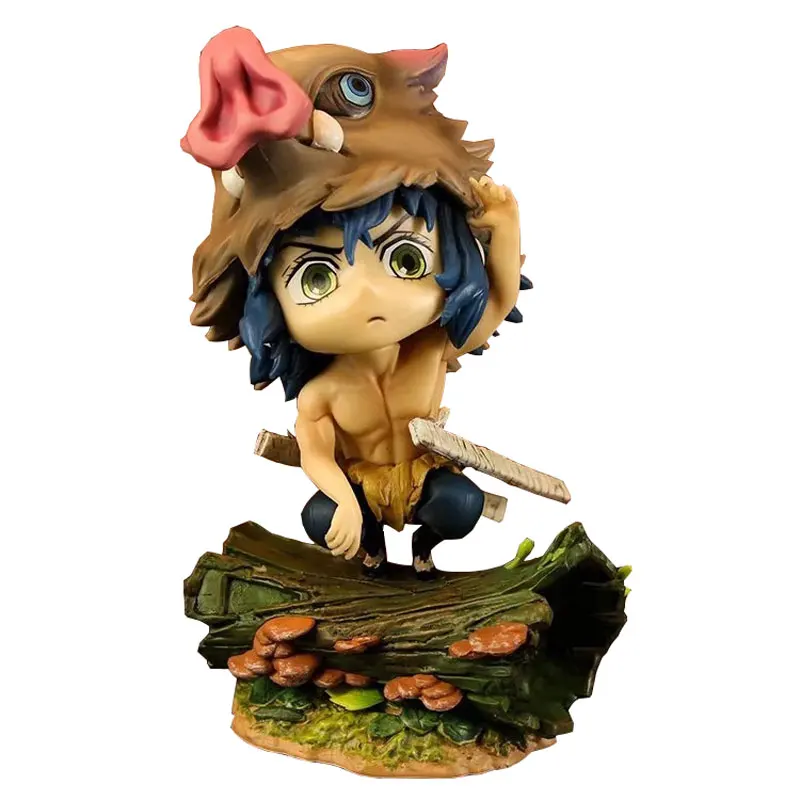

Japan Anime Demon Slayer: Kimetsu no Yaiba Hashibira Inosuke Q Clay PVC Action Figure Model Collectible Toy Doll Children Gifts