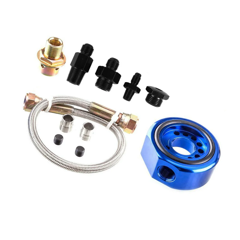 

Oil Pressure Gauge Adapter Cooling Filter Sandwich Plate Aluminum Temp Car Cooler Kit