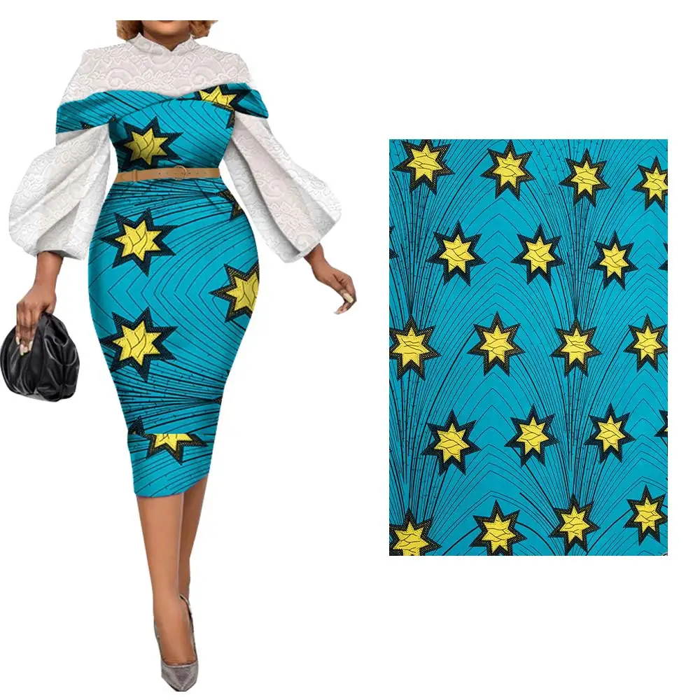 Высококачественные восковые африканские ткани чистый цветочный батик