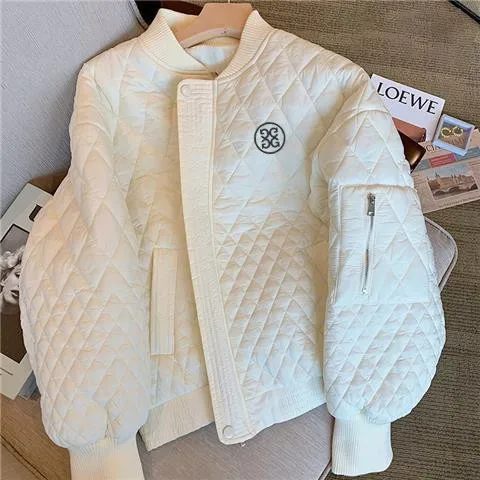 

Malbon Golf Women's golf wear 2022 Down Cotton Jacket Women Golf Wear Horse Golf Wear Women Jackets Windbreak winter GOLF 2022