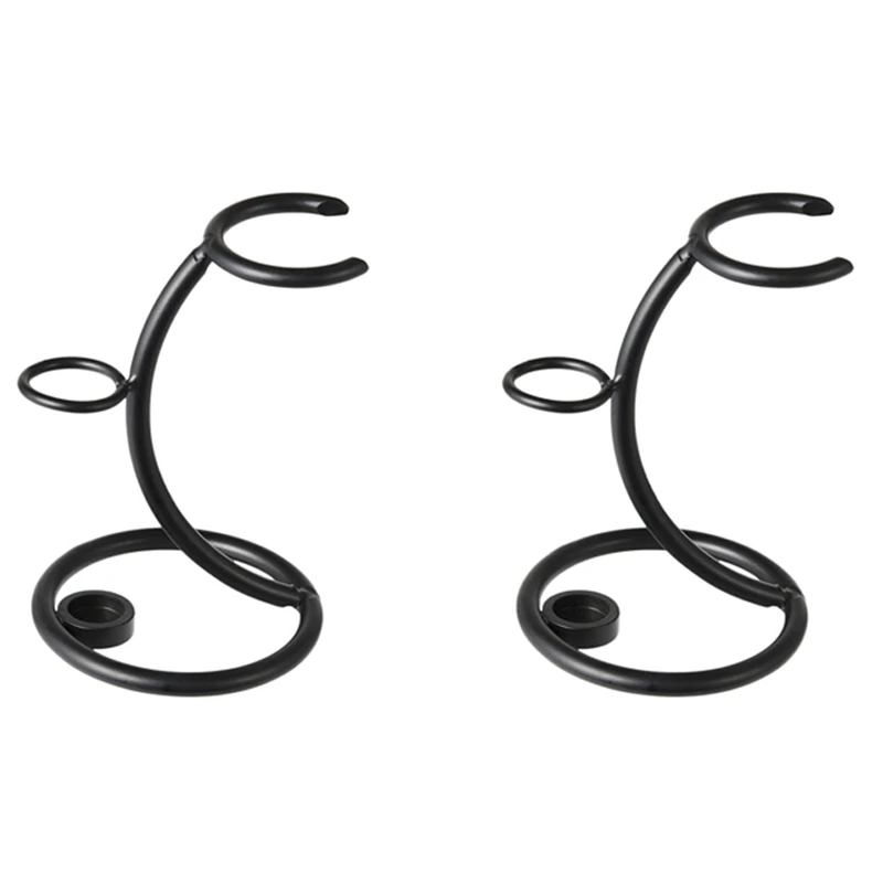 

2 Pcs 2 In1 Men Shaving Tool Holder Curved Shaving Brush Manual Razor Stand Holders Beard Accessories