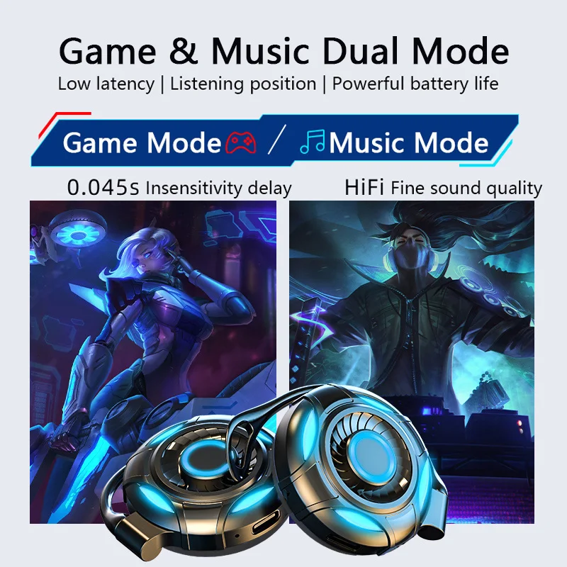 

2022 Newest S660 TWS Wireless Bluetooth 5.2 Earphone Touch Control Headset with Mic Sport Earphones Waterproof gaming headphones
