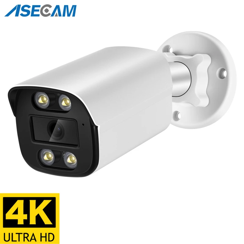 New 4K 8MP IP Surveillance Camera Audio Outdoor POE H.265 Onvif Metal Bullet Home Color Night Vision Security CCTV Camera