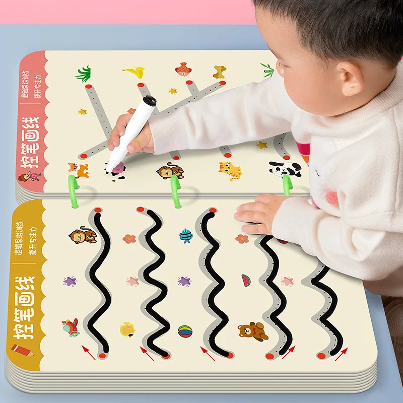 

Pen Control Training Kindergarten Children Can Erase and Write 2 Years Old 4 Baby Early Education Enlightenment Card Pen Focus