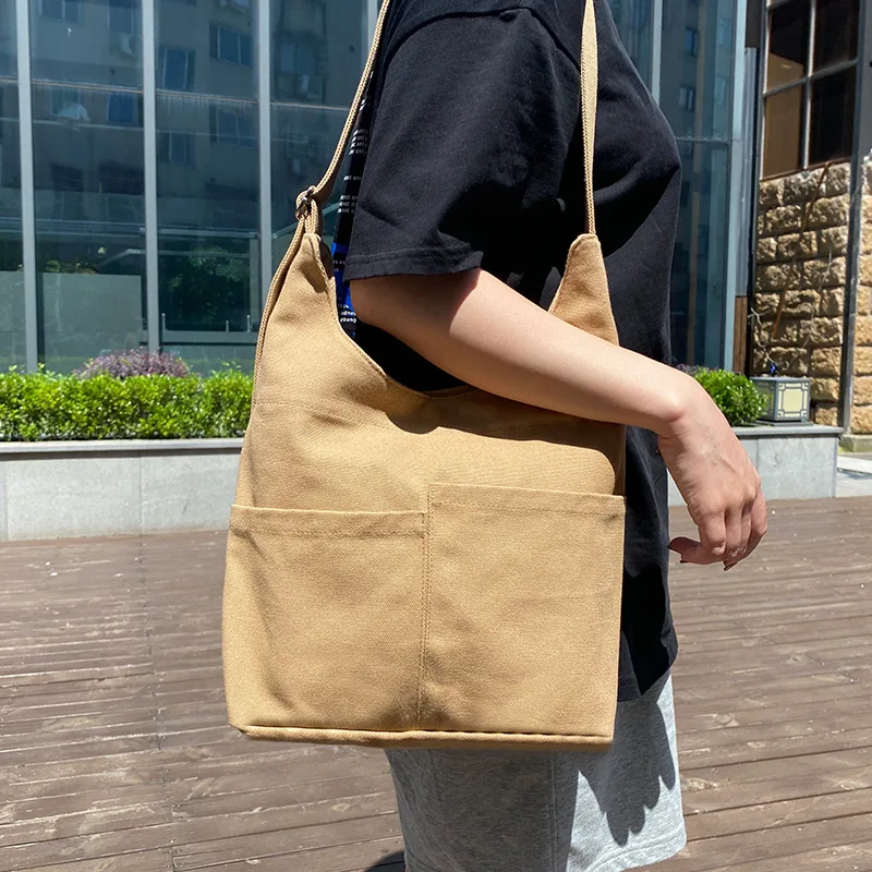 Ladies Messenger Bag Large Capacity Shopping Simple Bag Tote Bag Girls Solid Color Shoulder Bag for Women Handbag Crossbody Bag