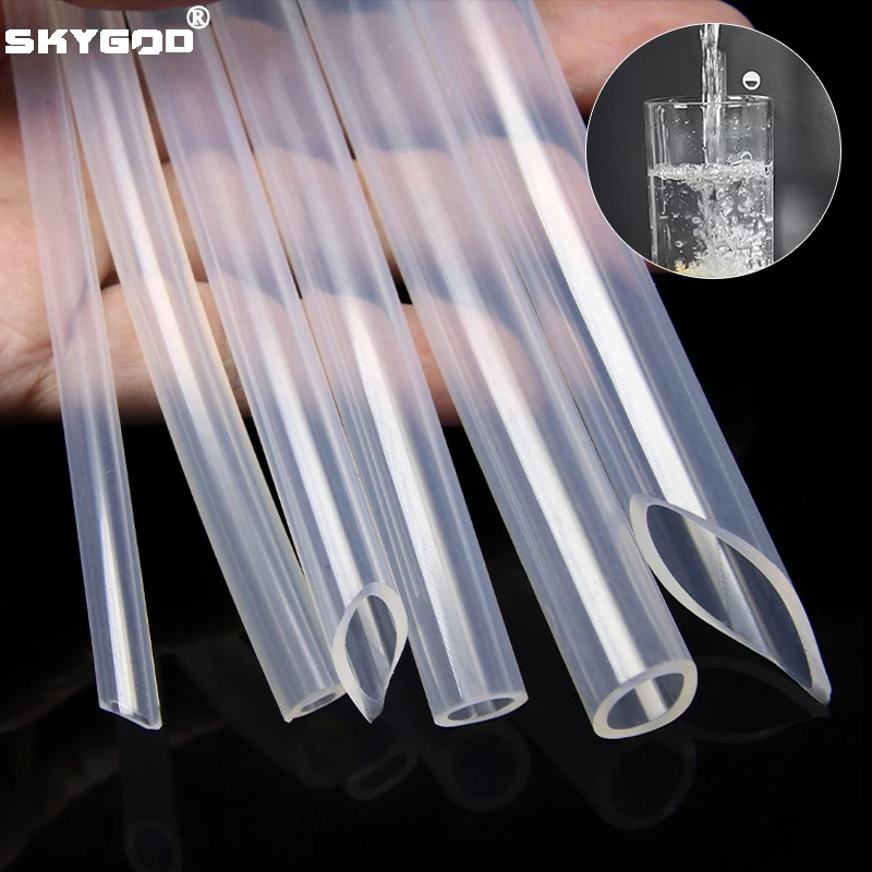 

1 м Шланг из силиконовой резины Гибкий диаметр 0,5 1 2 4 5 6 7 8 9 10 11 12 14 16 18 20 30 36 мм Прозрачная трубка Пищевая силиконовая трубка