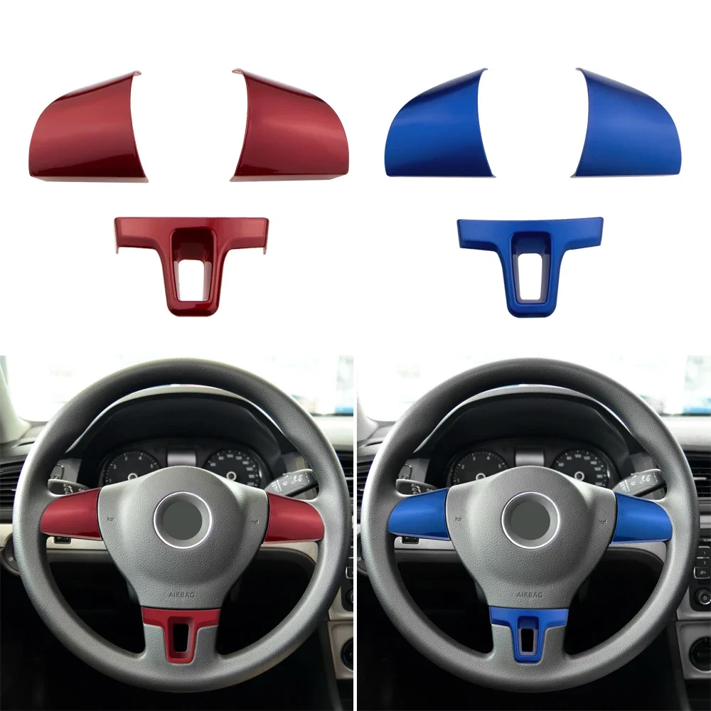 3 шт./комплект декоративные блестки на руль для Volkswagen VW Golf 6 MK6 Polo Jetta MK5 2009 2010 2011