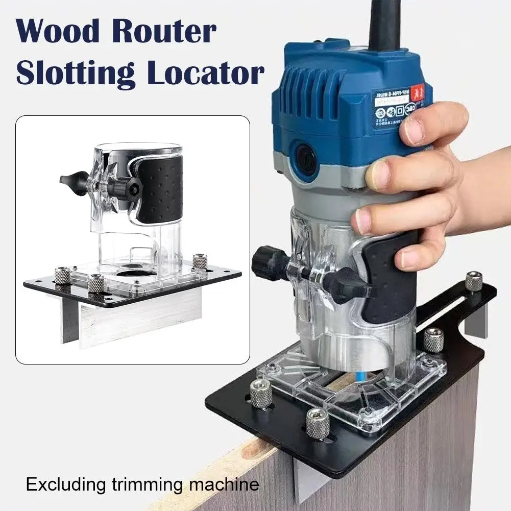 

2In1 Slotted Bracket Invisible Fasteners Punch Locator For 65mm Trimming Machine DIY Wood Router Base Trimming Milling Mach V8I3