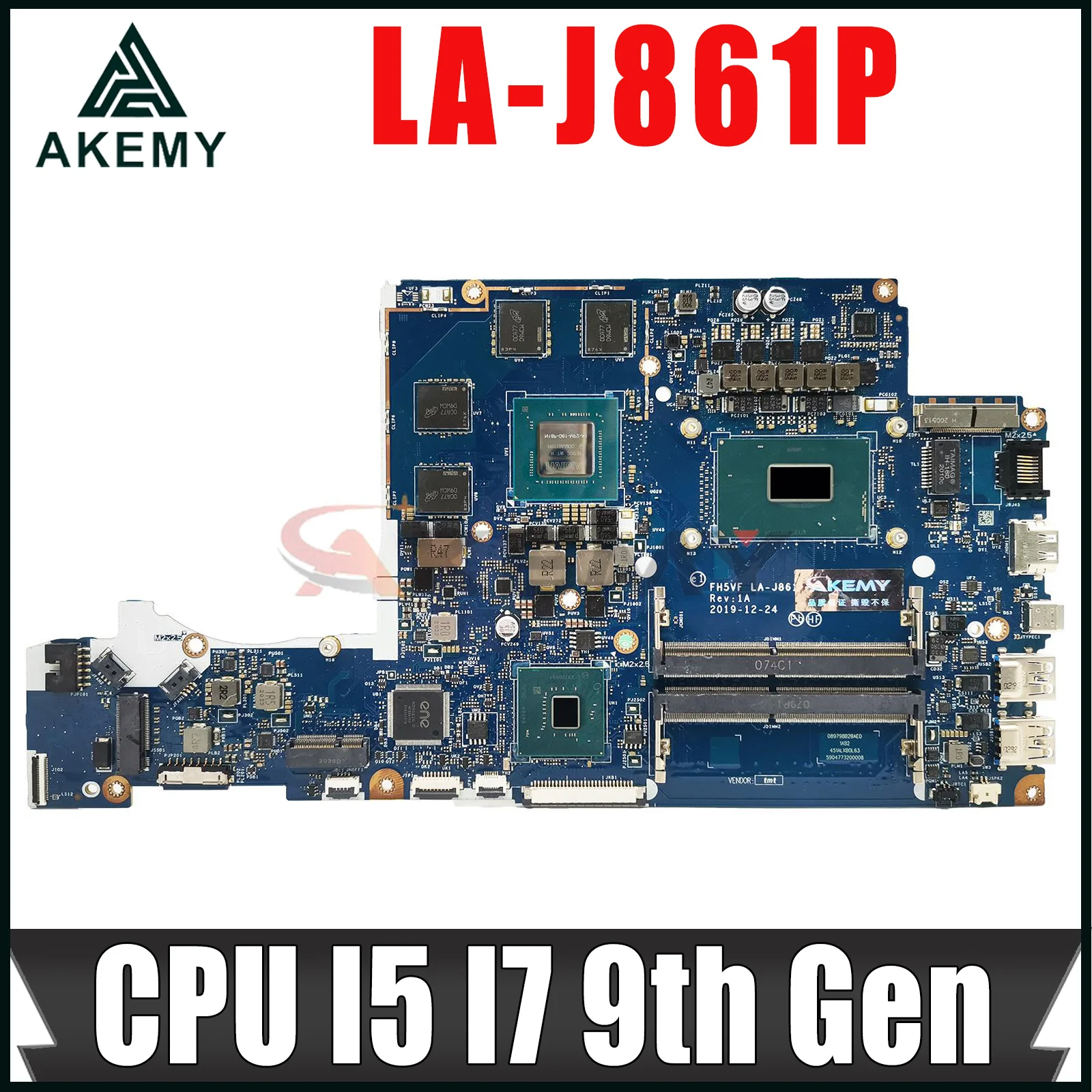 

LA-J861P Motherboard.For ACER Aspire 7 A715-75G Laptop Motherboard. CPU I5-9300HQ/I5 10200HQ.I7-9750H N18PGTX1650TI 4G GPU.DDR4