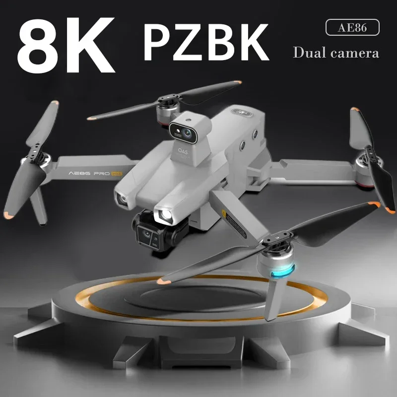 

AE86 Drone 8K HD Dual Camera FPV 3-Axis Anti-Shake Gimbal Obstacle Avoidance Brushless Motor Helicopter Foldable RC Quadcopter