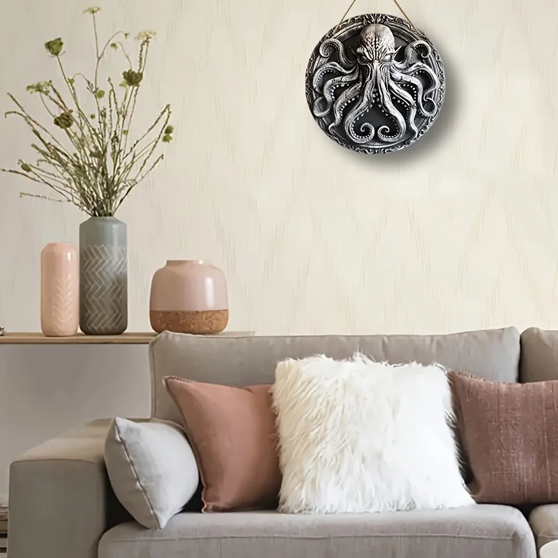 Cthulhu тематический круглый акриловый знак-Современный Настенный декор с