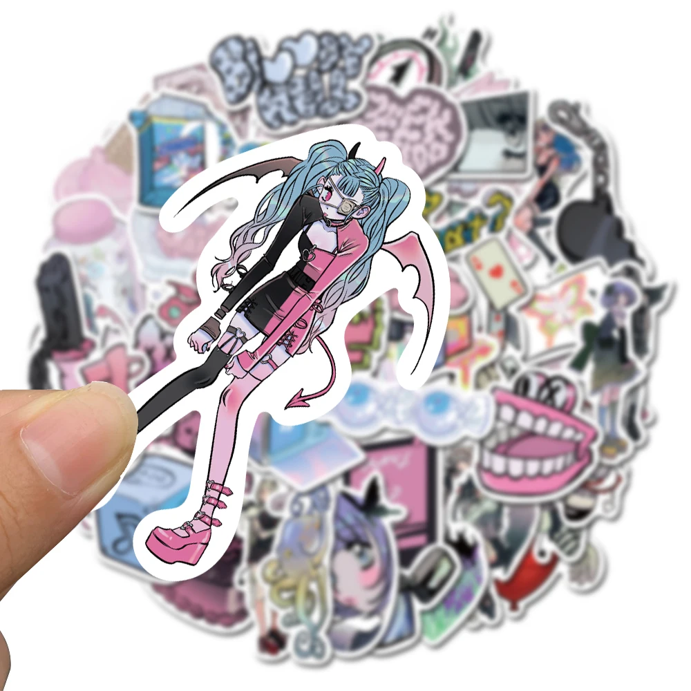 

10/60PCS domi Gilrs INS Cool Fashion Stickers Pack DIY Skateboard Motorcycle Suitcase Stationery Decals Decor Phone Laptop Toys