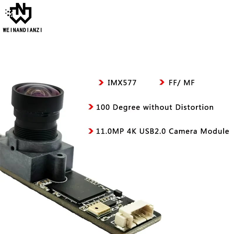 Фото Модуль камеры HD 11 МП 4K USB2.0 CMOS IMX577 с углом обзора 100/120/145 градусов без искажений, без драйверов, plug and play, 3840x2160 №2