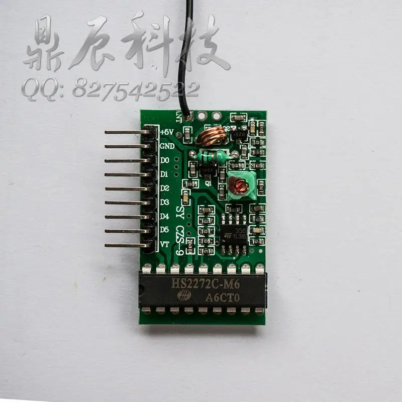 Wireless super regeneration 6/six/bit remote control receiver board HS2272-M6/L6 remote control transmitter and receiver module
