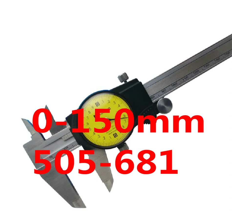 2023 Mitutoyo inmm Dial Caliper 6in 505-681 0-150mm 505-682 200mm Precision 0.01mm Measuring Stainless Steel Tools SHOCK PROOF