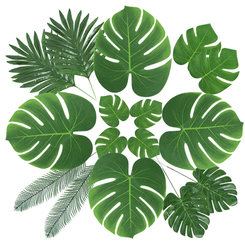 Искусственные тропические пальмовые листья монстеры для свадьбы гавайская