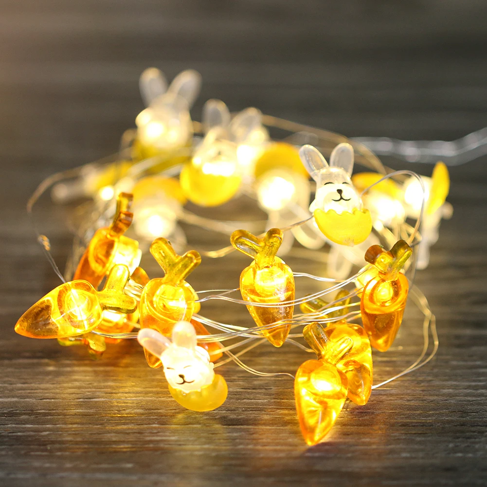 

20LED Curtain Lamp String Holiday Supplies Rabbit Curtain Lights Copper Wire Indoor Outdoor Decorative Lights for Festival Party