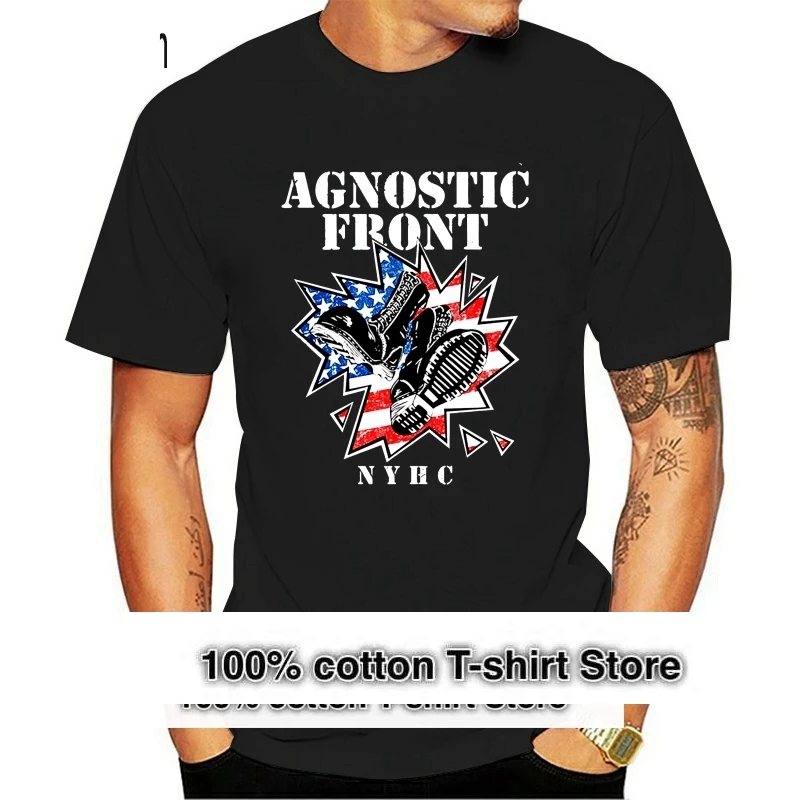 

Мужская футболка Nrw AGNOSTIC FRONT N.Y.H.C, размер S-2XL #$