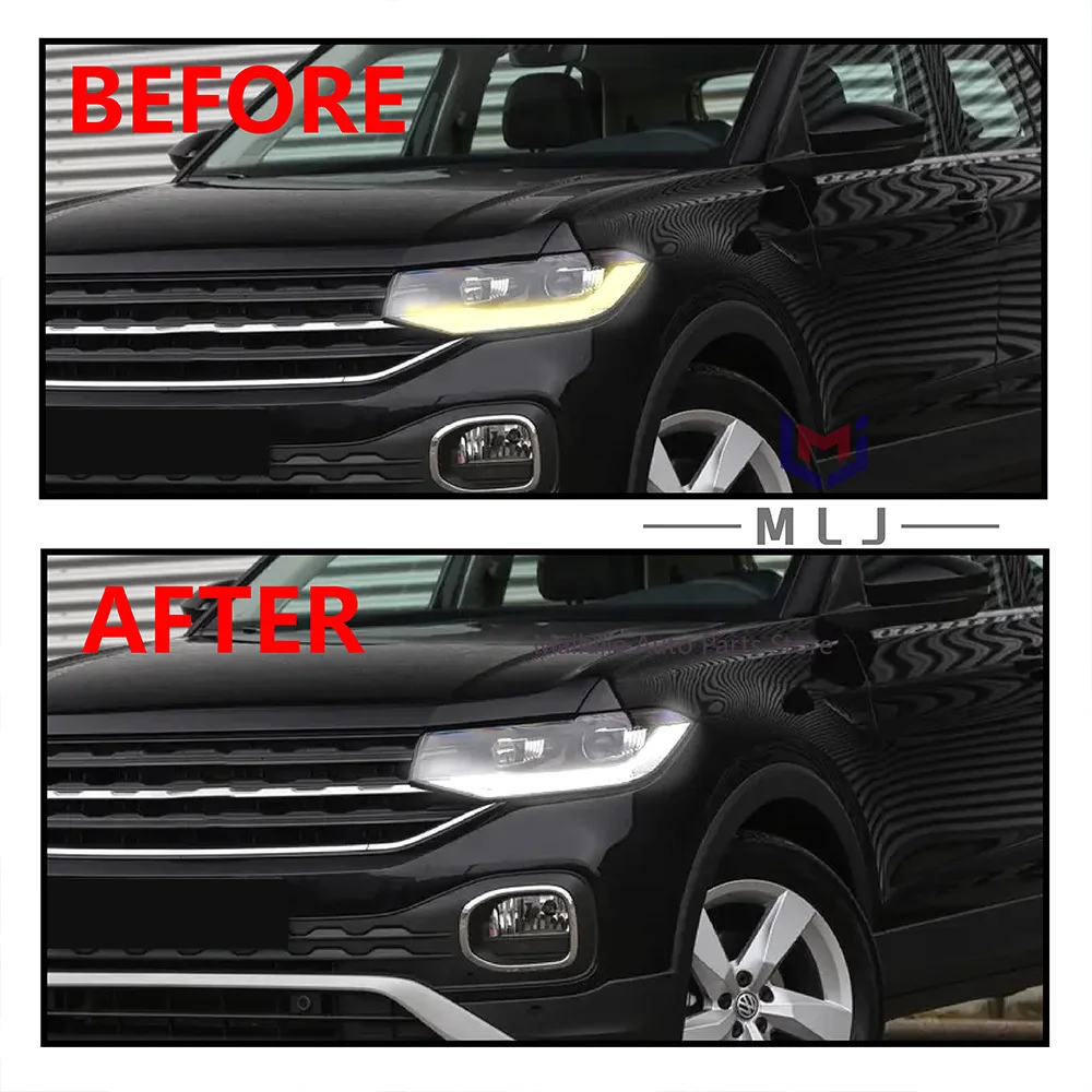 Фото Модуль DRL 2GM998478 2GM998479, световодная полоса для фар VW T-CROSS 2020-2023, светодиодные аксессуары для автомобиля B120845-B B120846-B №2