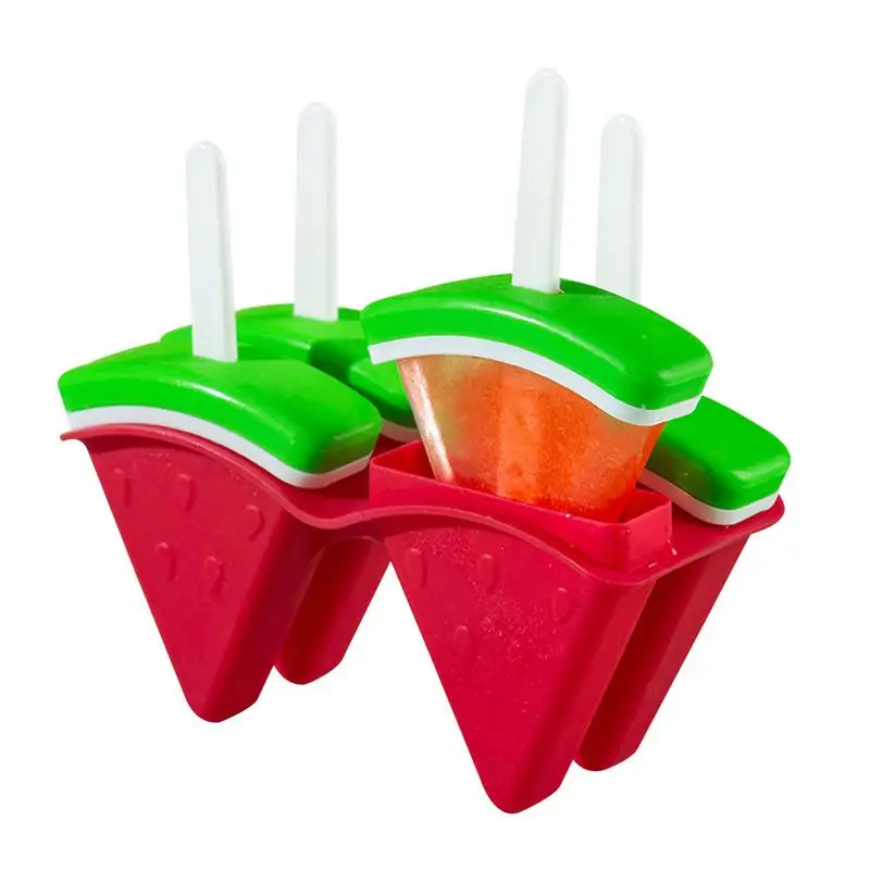 

Silicone Watermelon Shape Ice Cream Mold Ice Cream Mold Popsicle Mold DIY Popsicle Mold With Caps Kitchen Tools