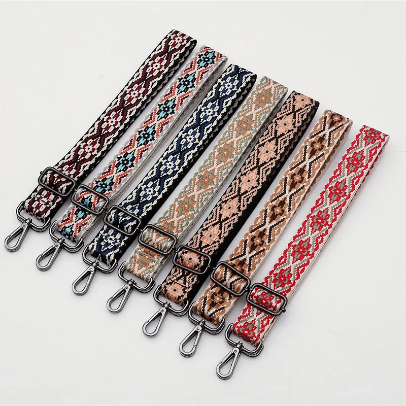 

Embroidered Women's Accessories Replacement 80-140cm Adjustable 3.8cm Wide Bag Shoulder Strap Crossbody Belts for Women Bag