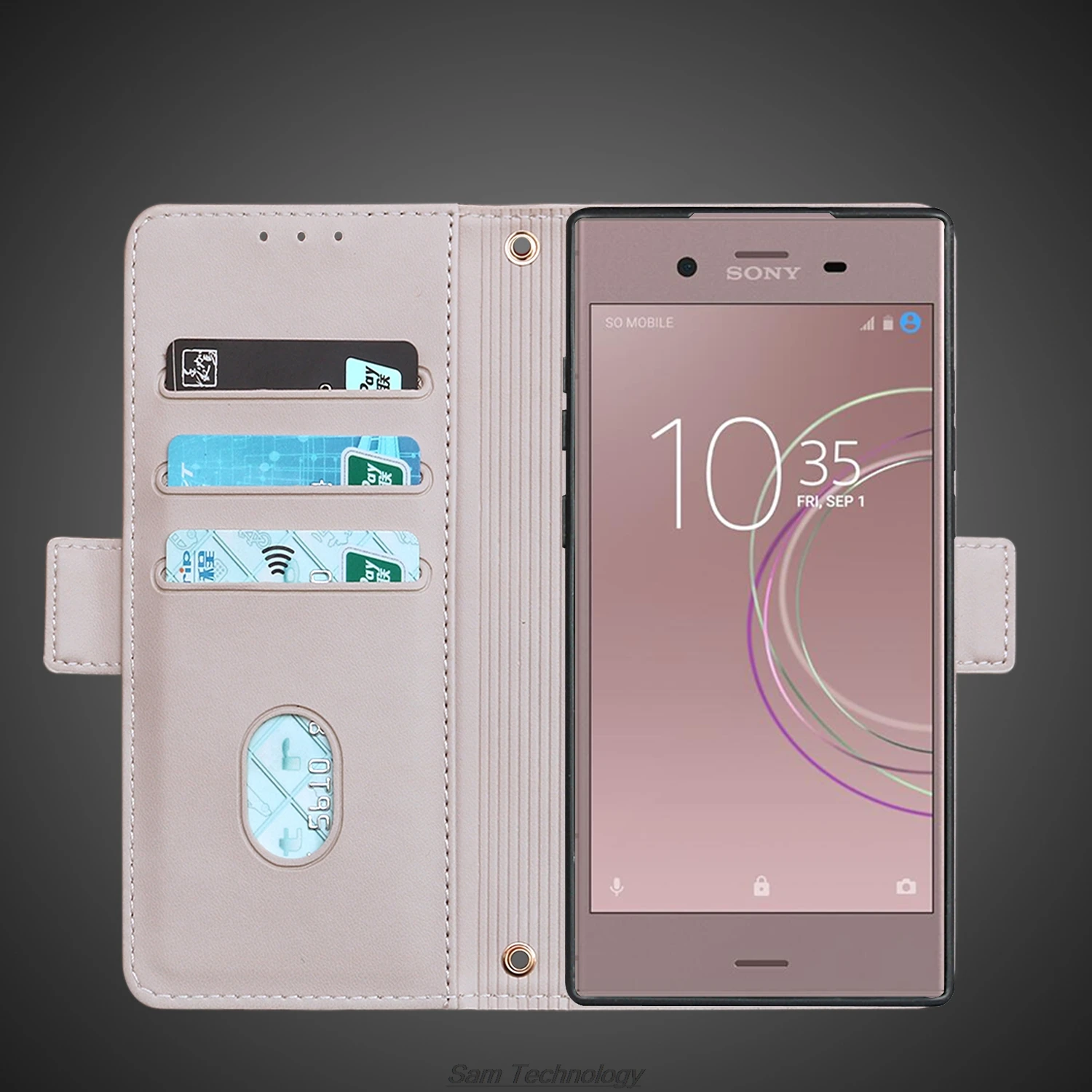 Кожаный чехол с магнитной пряжкой для Sony Xperia XZ1 G8341 G8343 G8342 Кошелек RFID-блокировка