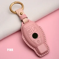 leather car key case cover fob for mercedes benz a b glc cla gla cls s e c class w204 w205 w212 w176 w222 covers