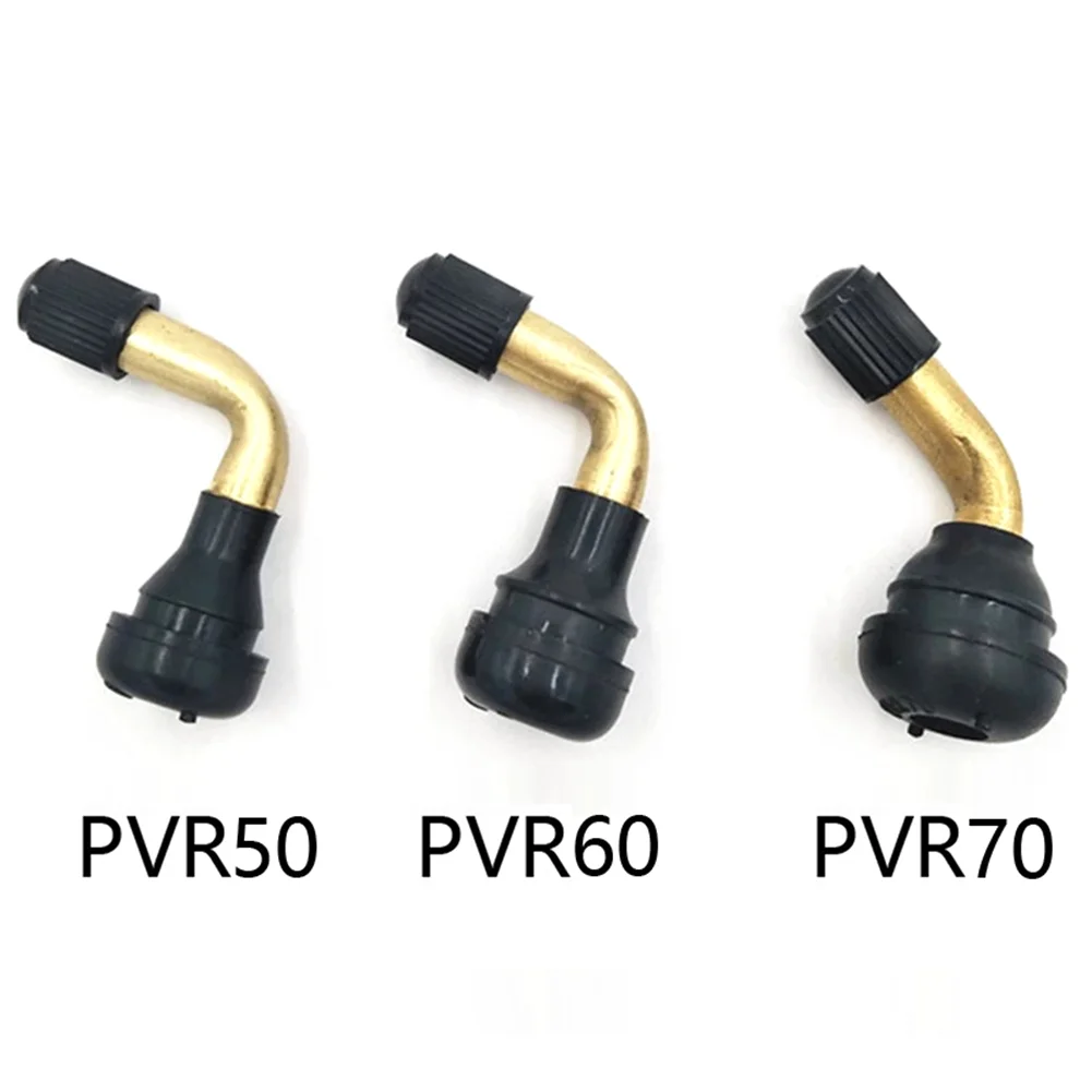 

Tubeless Tyre Tire Valve Stem Bent 45 Degree Angled Snap-in Rubber Base Brass Stems For E-Scooter PVR70 60 50 Scooter Accessory