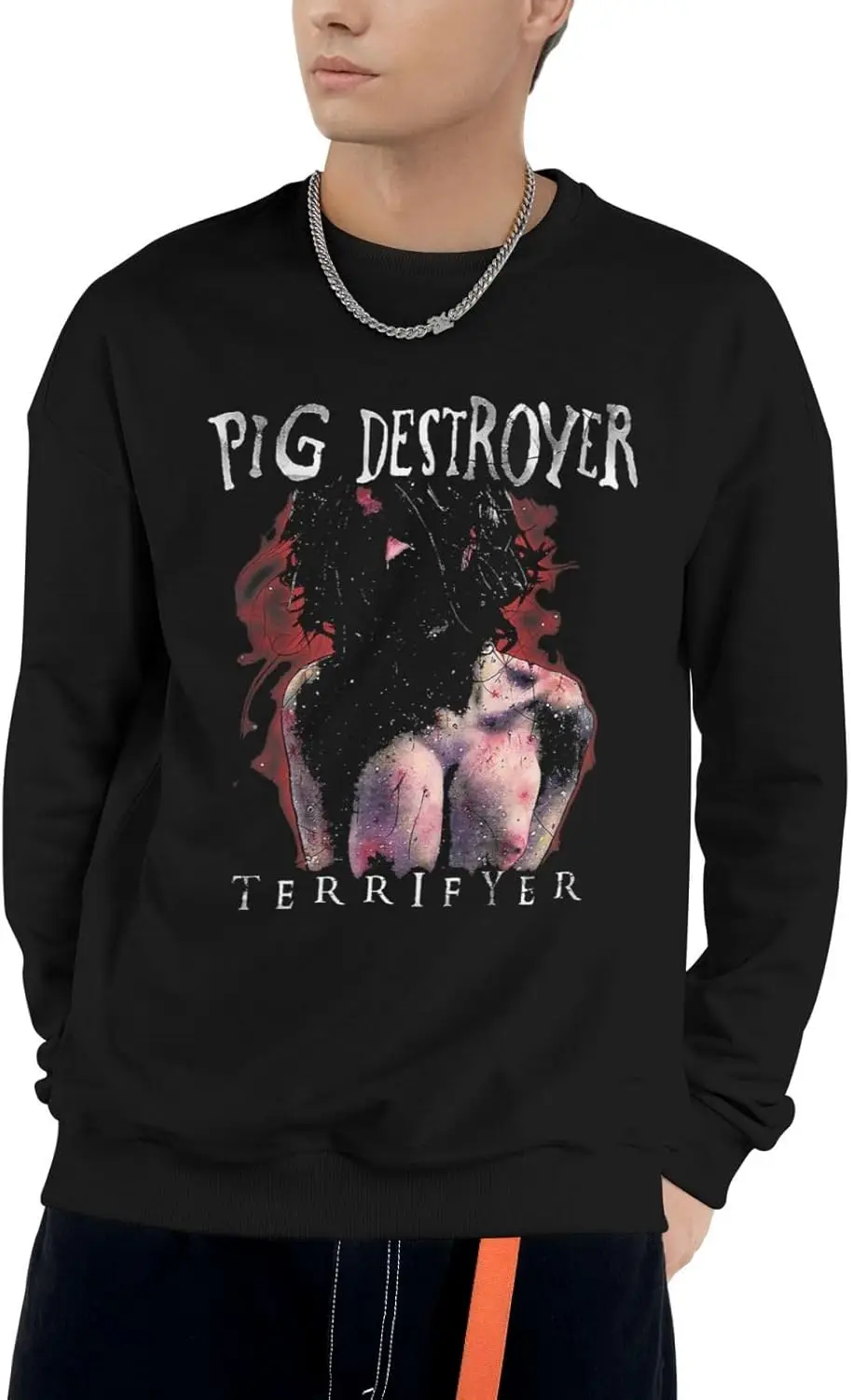 VVEDIK Pig Destroyer толстовка мужские с длинным рукавом и круглым вырезом модные