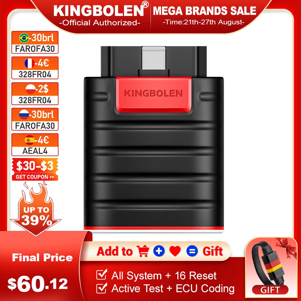 KINGBOLEN Ediag Горячая загрузка все системы полное Программное обеспечение 1 год бесплатно OBD2 диагностические инструменты 16 Сброс ЭБУ кодирование активный тест pk THINKDIAG