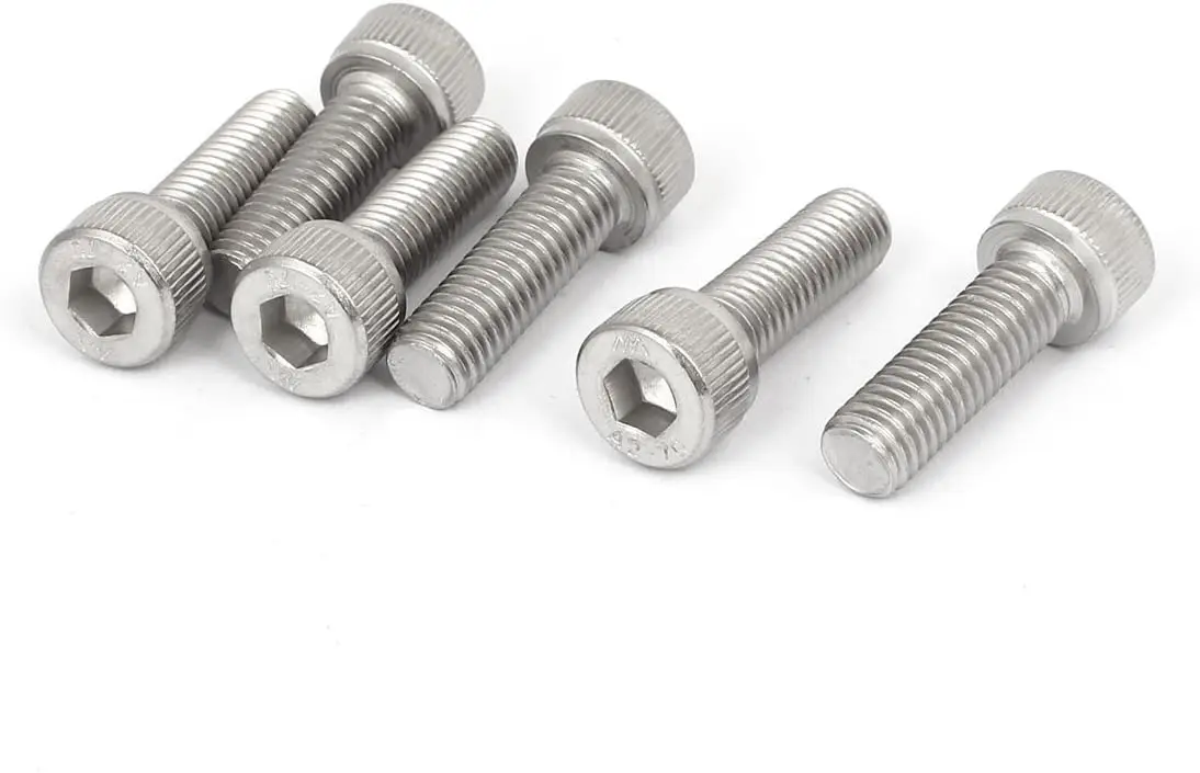 

Keszoox M8x25mm Thread 304 Stainless Steel Hex Socket Head Cap Screw Bolt DIN912 6pcs