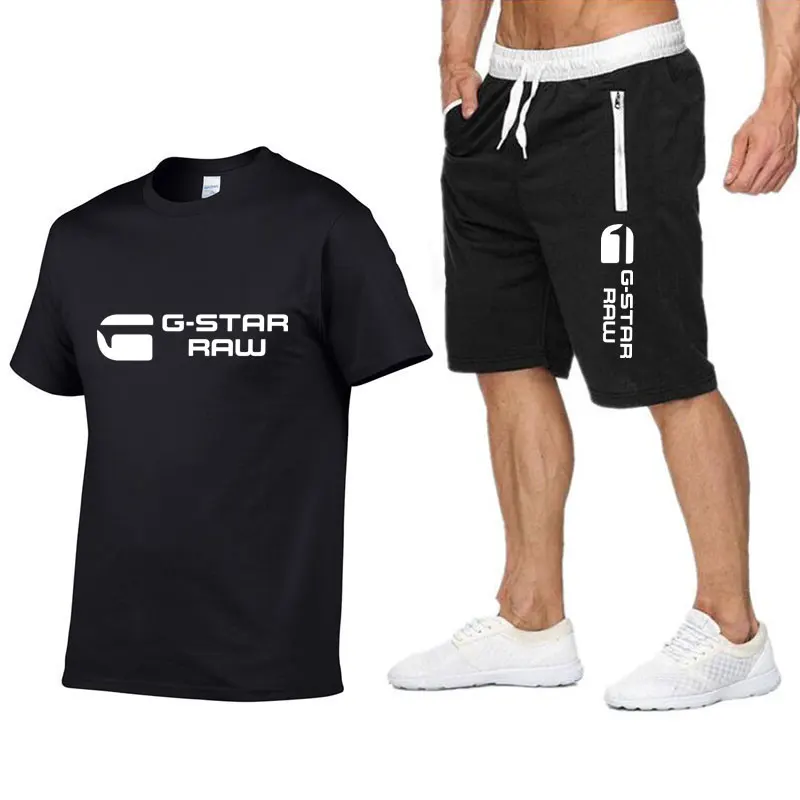 

Summer New 2022 Casual Shorts + T-Shirt Sets Harajuku Street T-Shirts Sweatpants Men's Suits Tops T-Shirts