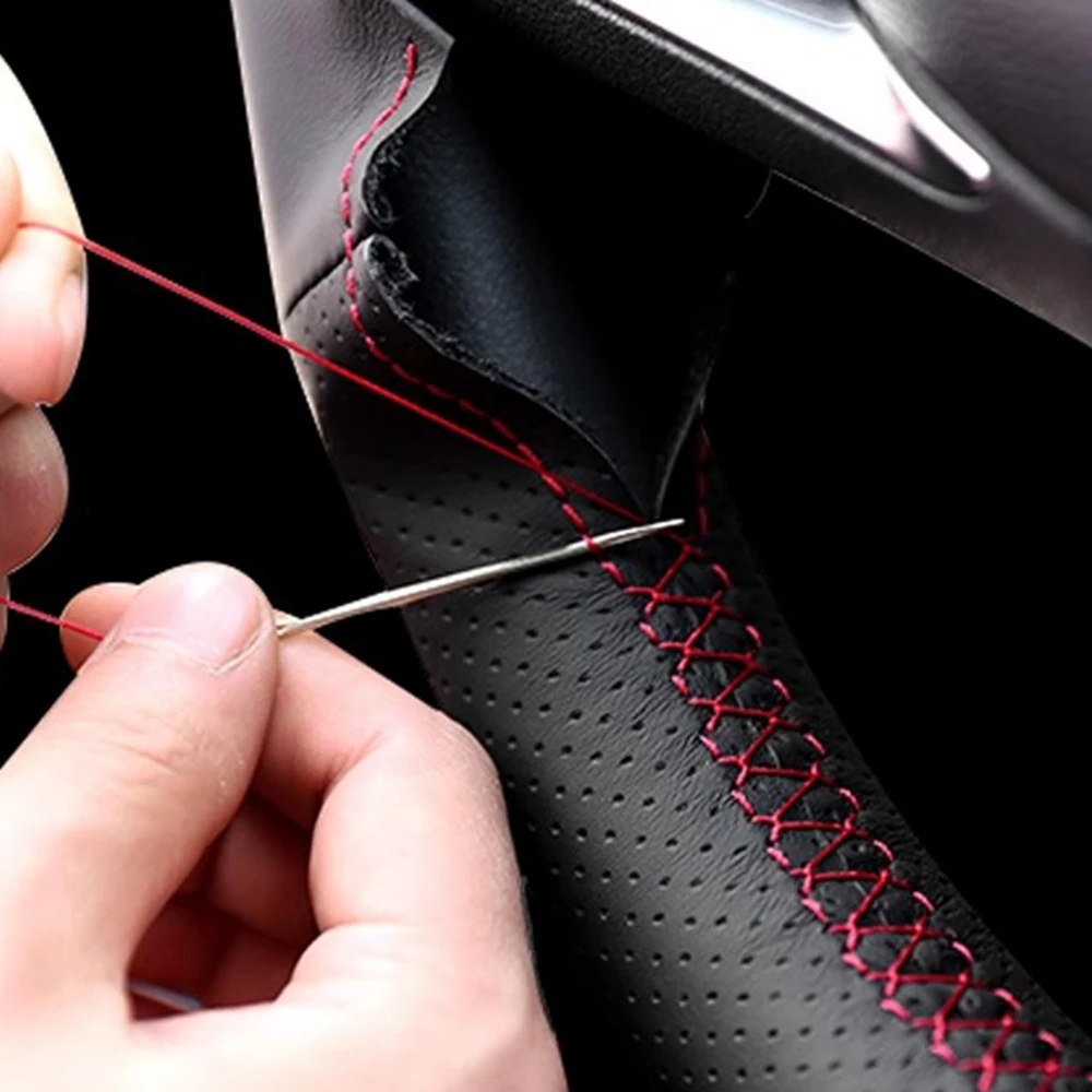 Нескользящая оплетка из мягкой черной кожи Аксессуары для автомобилей Hyundai ix25