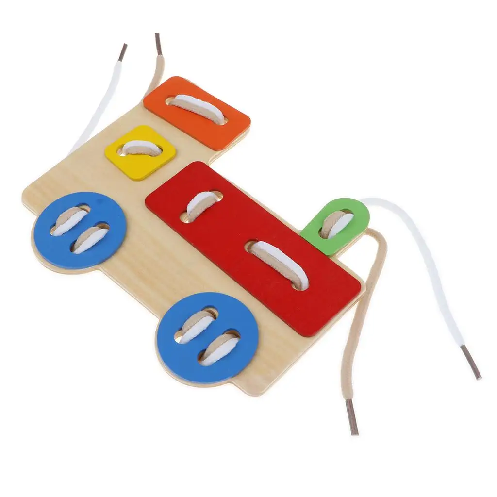 

Early Learning Buttons Educational Toy Wooden Binding Instructional Toys for Children