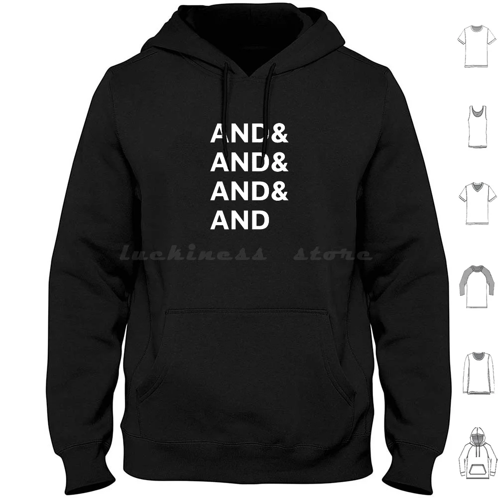 

And & And Meme Hoodie cotton Long Sleeve Pop Culture Friends Buffy The Office Parks And Rec Influencer Insta Instagram