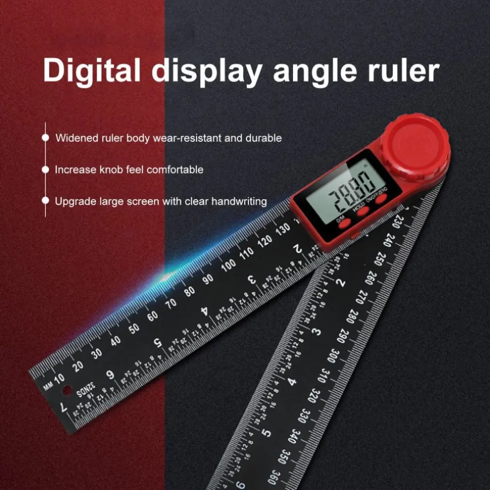 

200/300Mm Digital Display Angle Vernier Caliper Mm / In Double Scale Line Both Measure The Angle And Length Many Fields 1 Pcs