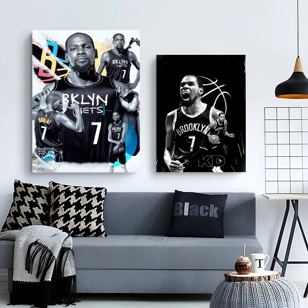 K-Kevin d-Durant плакат с принтом на бумаге для дома гостиной спальни входа бара