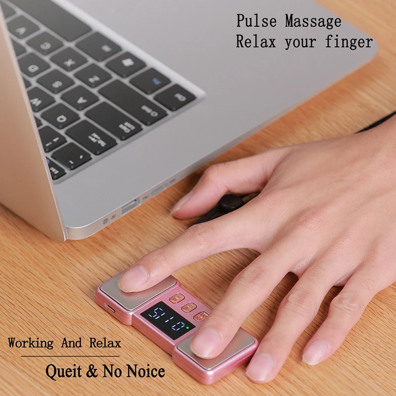 

Mini Pulse Fingertip Massager Portable Electric Micro-current Finger Joint Hand Massage Knuckle Pain Relief Relaxation Health