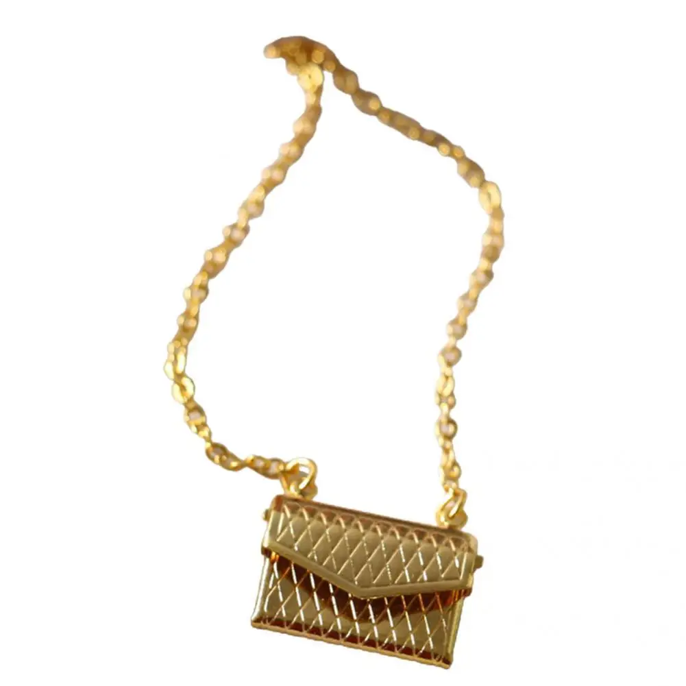 

Мини-украшения, симпатичная металлическая Золотая кукольная сумка, металлическая сумочка куклы, креативность в подарок