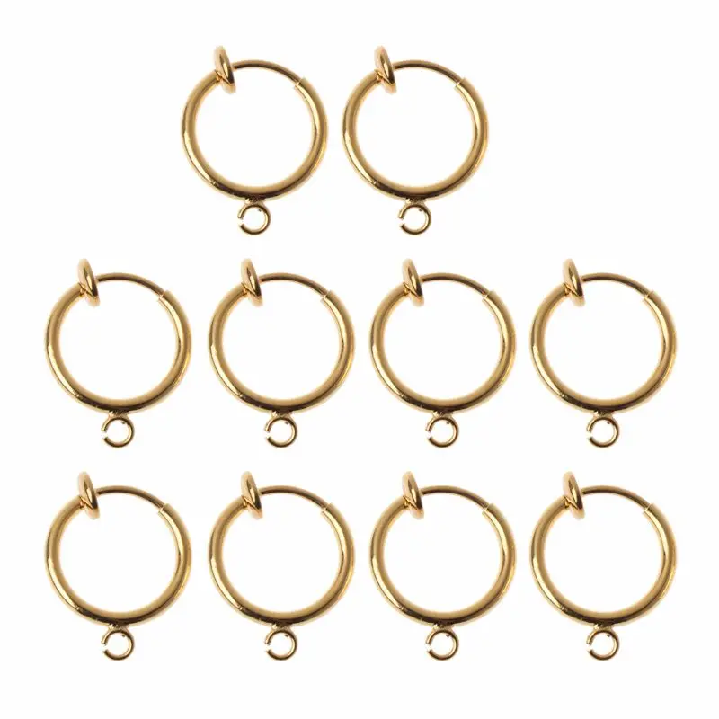

10Pcs/set Dangle Earring Clips Non-Pierced Earring Converter Components Findings