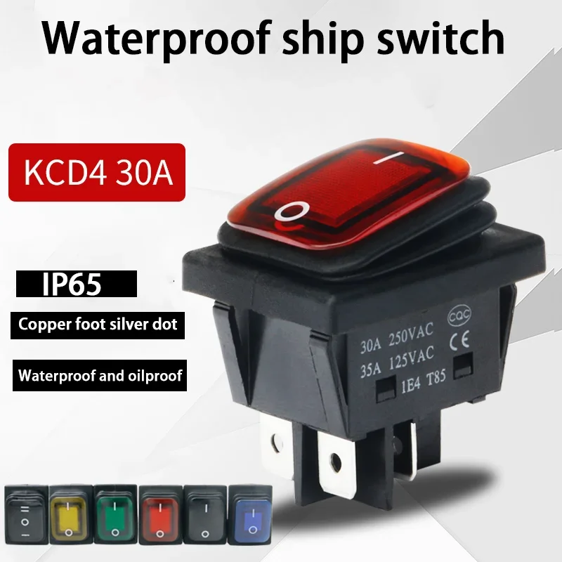 1PCSON OFF KCD4 водонепроницаемый и маслостойкий переключатель четыре фута 2 файла