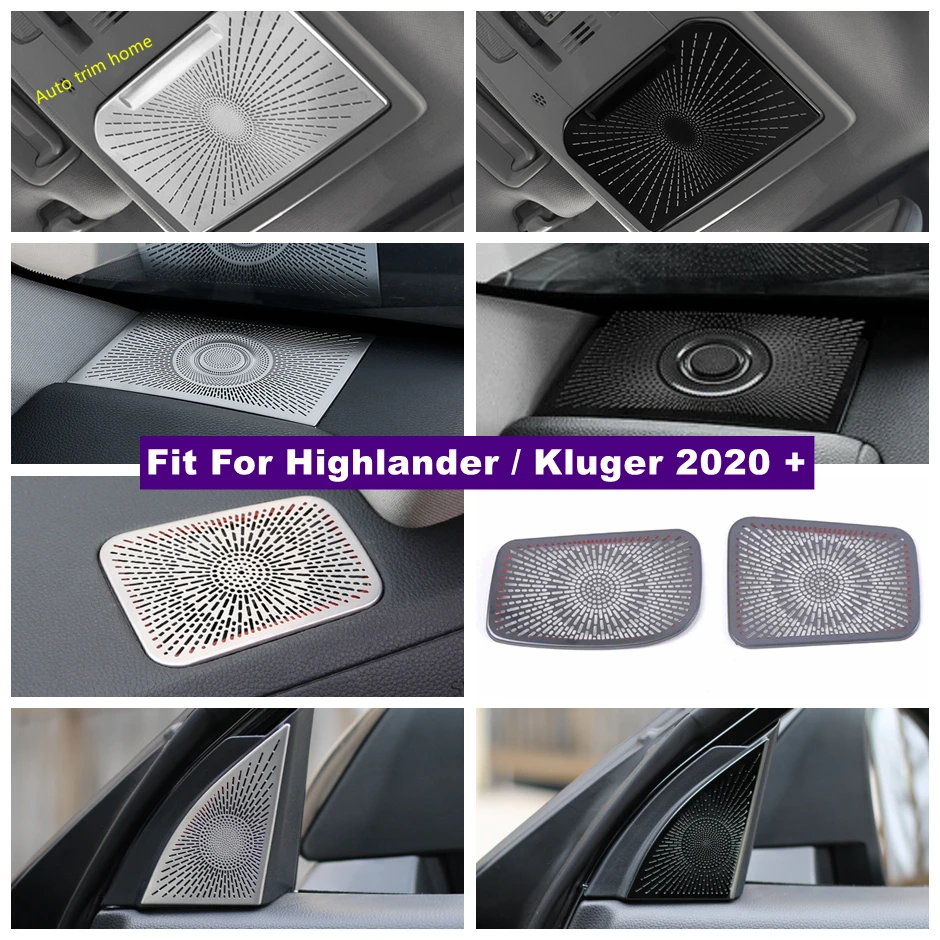 

Pillar A Dashboard Stereo Speaker Loudspeaker Air AC Vent Reading Lights Cover Trim For Toyota Highlander / Kluger 2020 - 2022