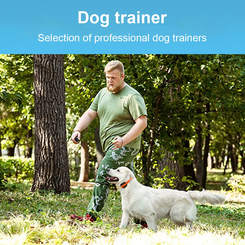 

Electric Dog Anti Barking Device Waterproof Plastic Dog Remote Control Collar Adjustable Size with Display for All Pet Breeds