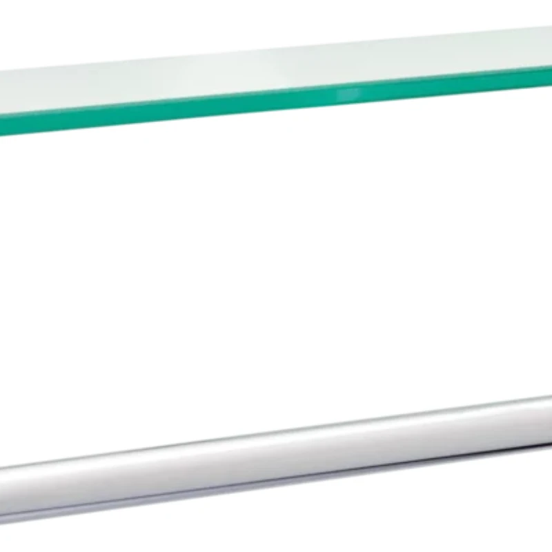 

18" Towel Bar With Glass Shelf, Chrome