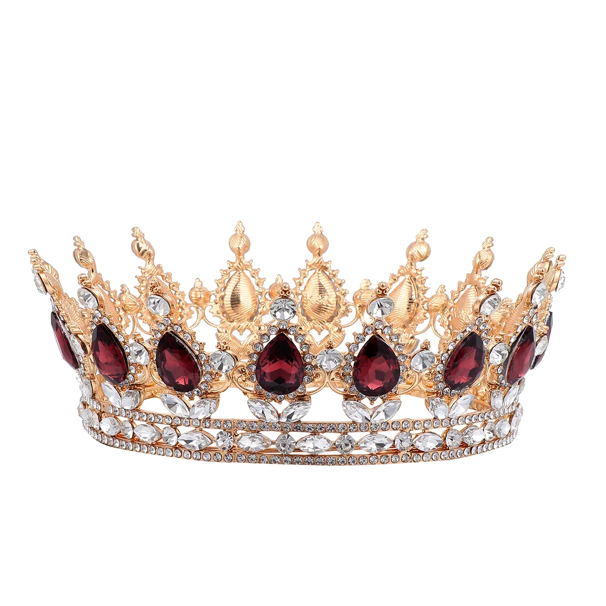 

Wedding Vintage Tiara Rhinestone Queen Crown Party Headdress for Women