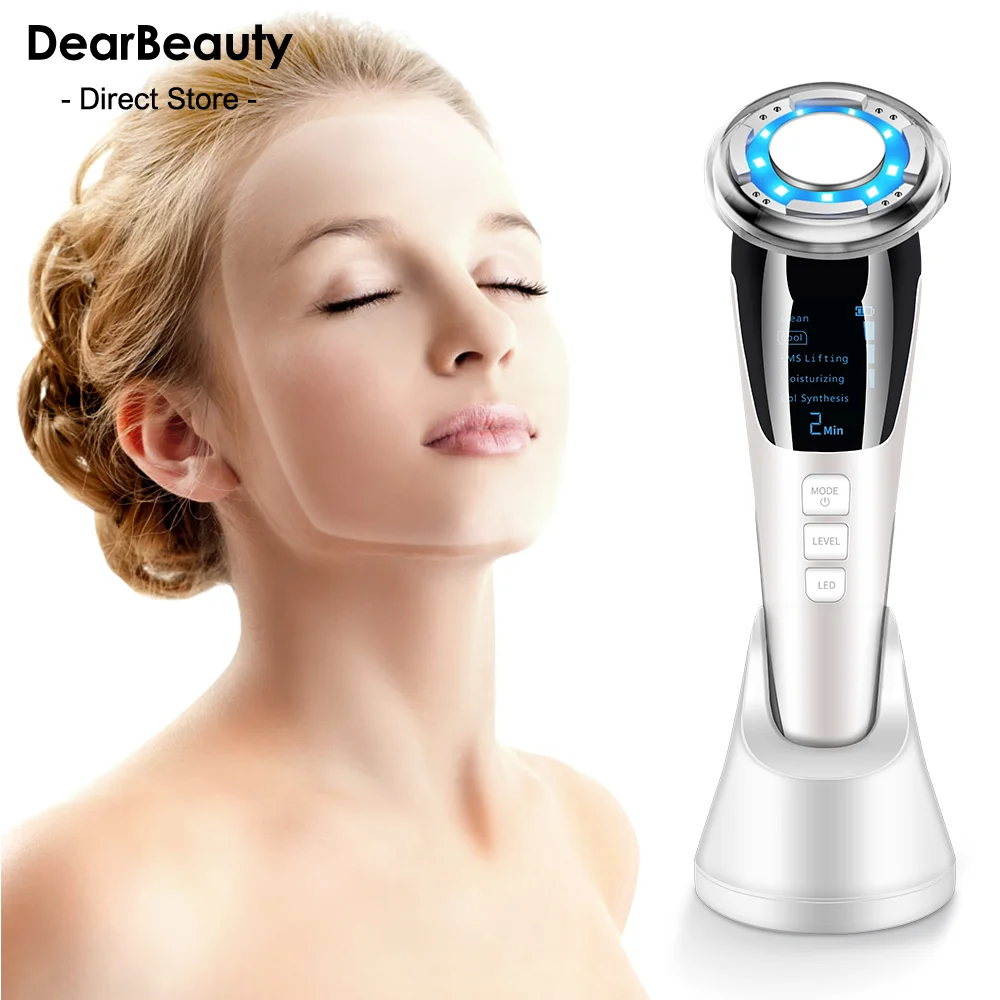 

EMS Face Massager Red Light Therapy Beauty Deep Pores Cleanser Anti Aging Microcurrent Face Lifting Machine Double Chin Reduce