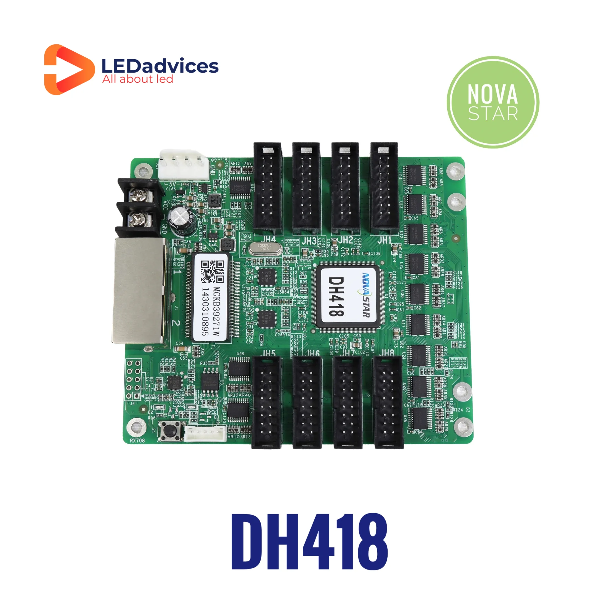 Novastar DH418 Приемная карта светодиодного экрана для светодиодного экрана 3D-функция Приемник серии MRV Открытый Крытый аренда Фиксированный дисплей (art.: 3920ca3cea3cd) - 3920ca3cea3cd