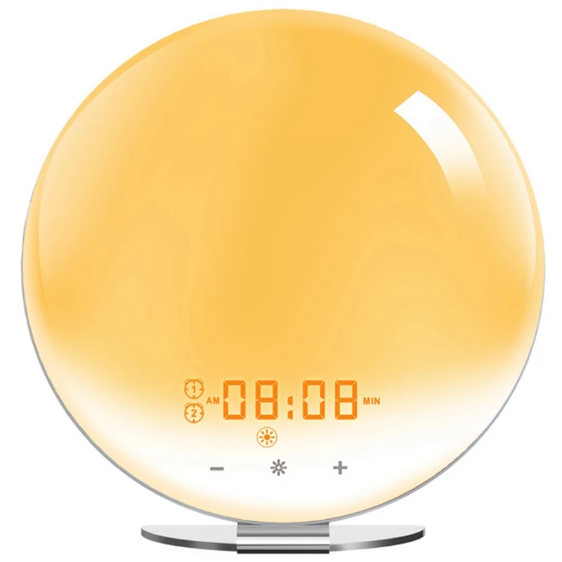 

Wake Up Light Smart Wifi Alarm Clock With APP & Voice Control Sunrise/Sunset Simulation Alarms Snooze Function EU Plug