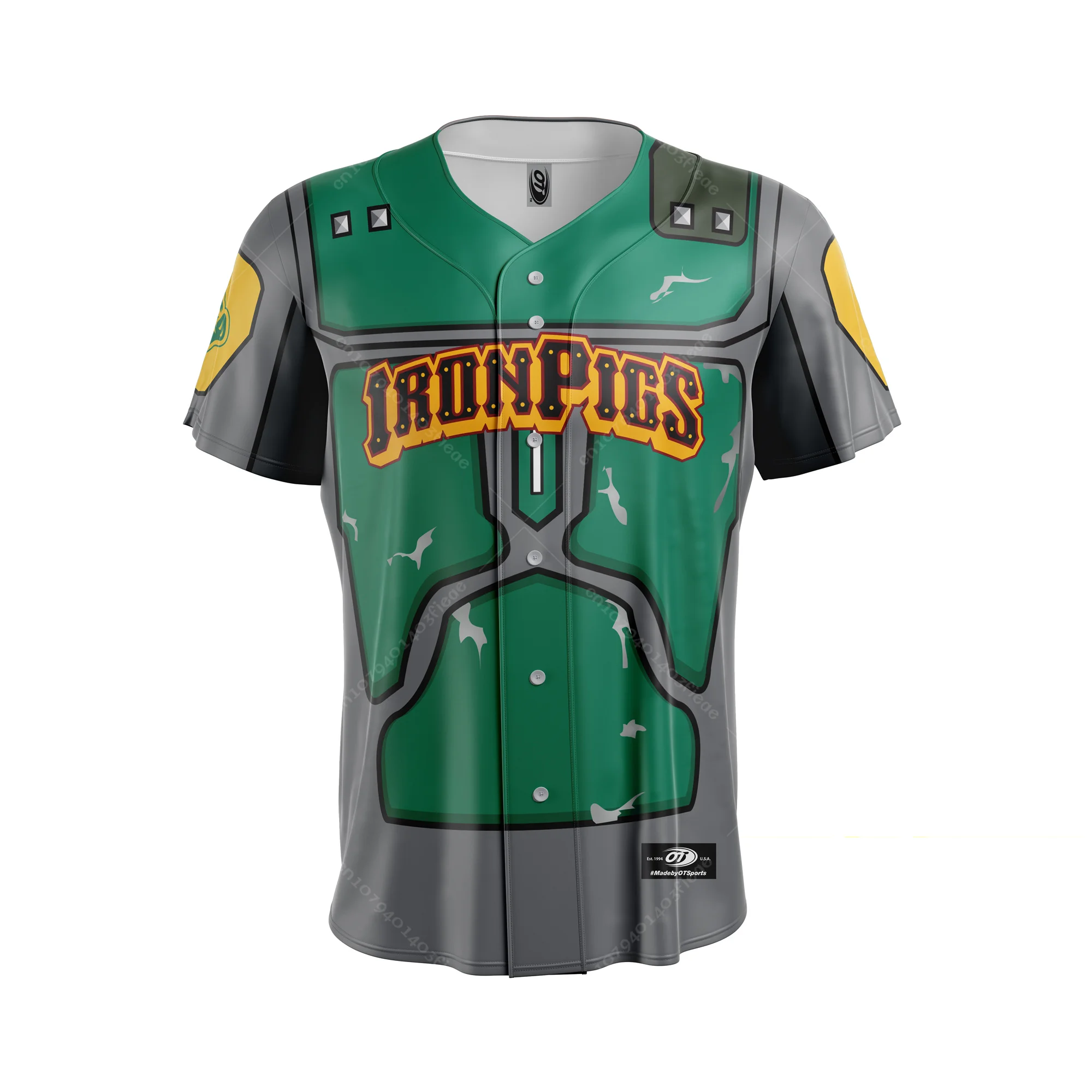 Lehigh Valley IronPig X SW Boba Fett Бейсбольная Футболка Унисекс С V-образным Вырезом И